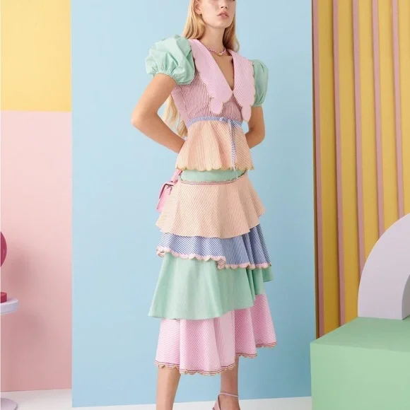 Celia B Wanderlust Colorful Tiered Maxi Skirt - Picture 4 of 6